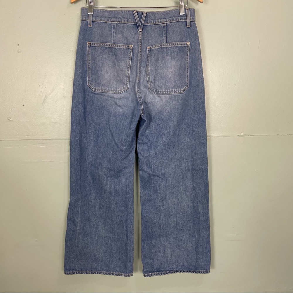 Veronica Beard Jeans Grant Wide Leg Extra High Rise Blue Women Sz 29 Loose - Picture 5 of 11